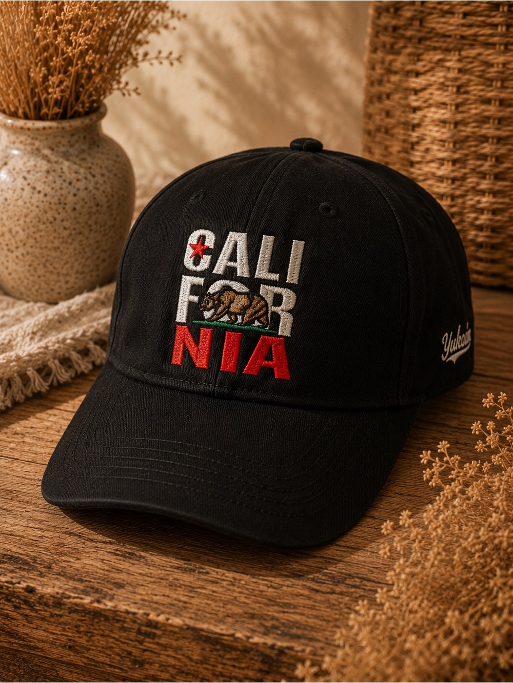 California Hat Black Logo Baseball Cap‎
